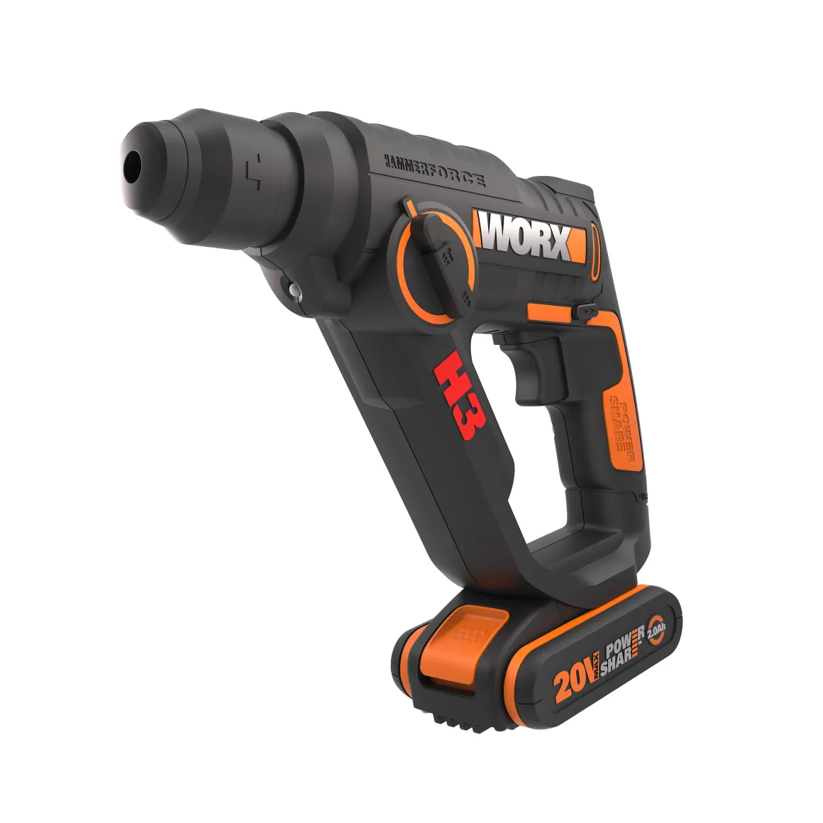 Worx Accuboormachine + Boorhamer Combo Kit Wx927 20V (2 Accu'S)