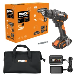 Worx Accuboormachine + Boorhamer Combo Kit Wx927 20V (2 Accu'S)