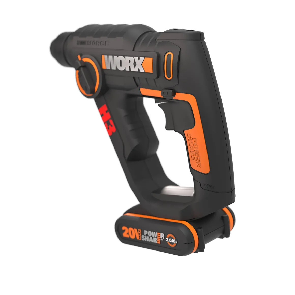 Worx Accuboormachine + Boorhamer Combo Kit Wx927 20V (2 Accu'S)