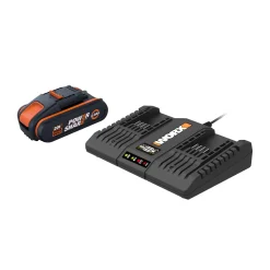Worx Batterij + Dubbele Lader Wa3610 20V 2Ah