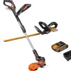 Worx Grastrimmer Op Accu Wg914E 20V + Heggenschaar Op Accu Wg259E.5 20V