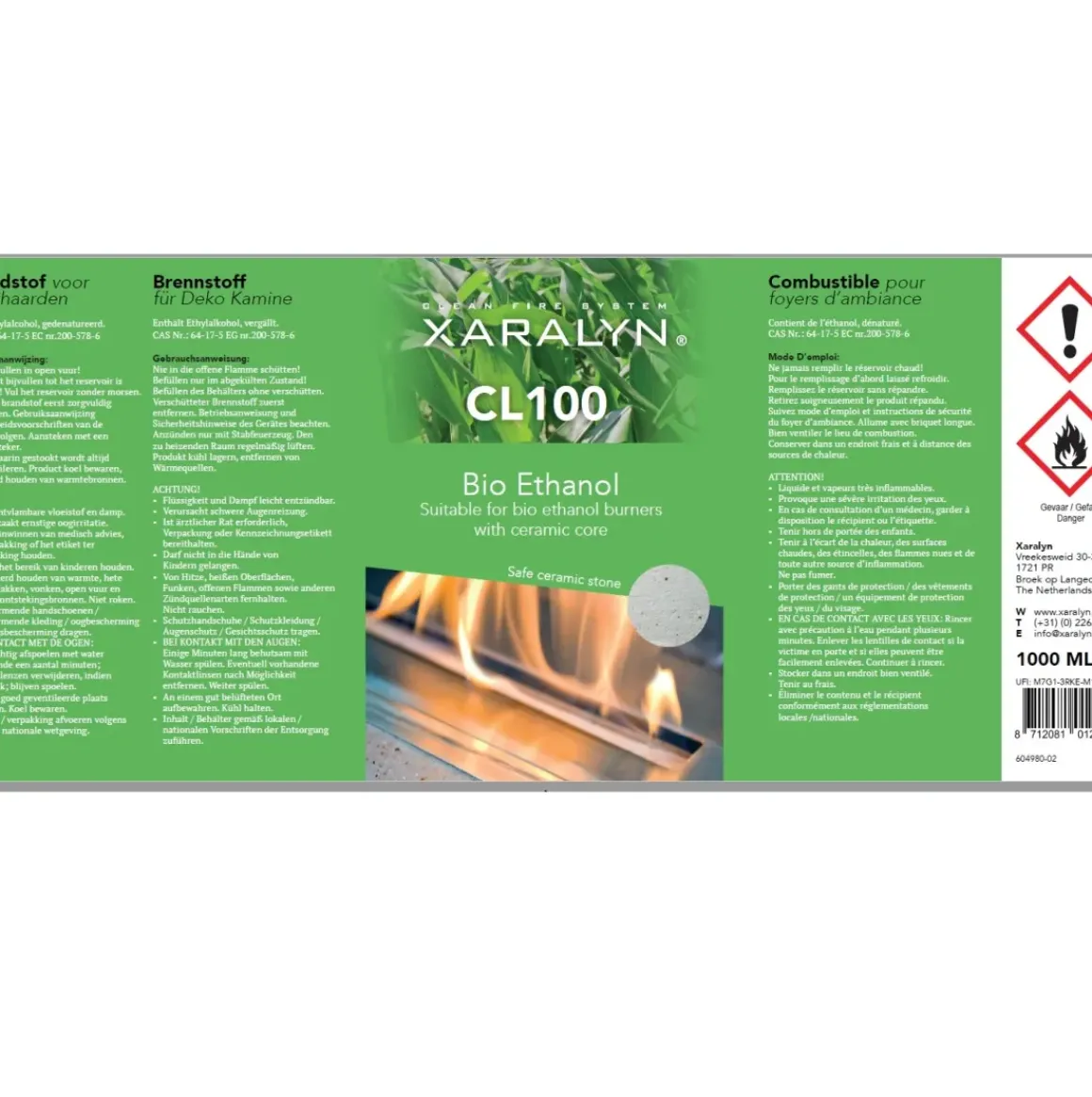 Xaralyn Bio-Ethanol Cl 100 1L