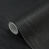 Zelfklevend Behang - Vinyl - Zwart - Zwart Houtlook - Houtlook - Legno Nero - 122Cmx10M