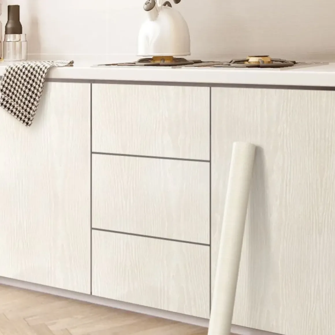 Zelfklevend Behang - Vinyl - Creme Houtlook - Houtlook - Legno Lucido - 122Cmx10M