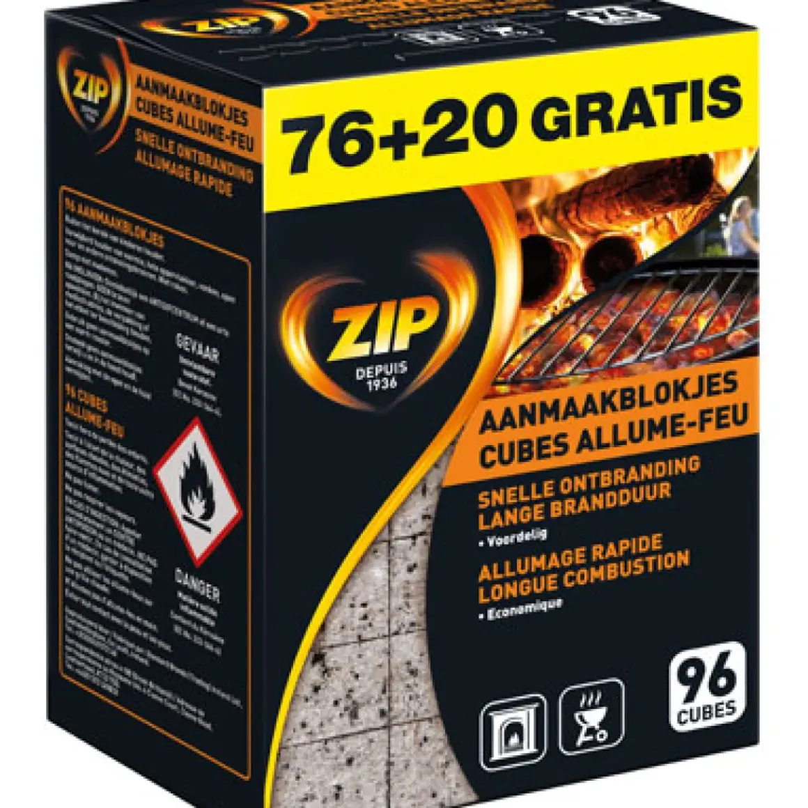 Zip Aanmaakblokjes 'Energy Original' - 96 Stuks
